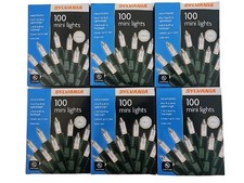 SYLVANIA Clear 100 Mini Christmas String Lights Indoor/Outdoor Lot of 6