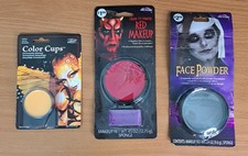 Halloween Makeup Lot Cream to Powder Red and Gray Mehron Color Cup