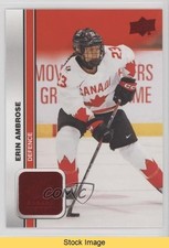 2023 Upper Deck Team Canada Juniors Women's WC Red Foil Erin Ambrose READ 7vj