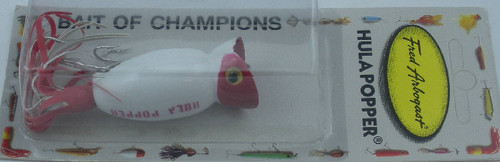 Arbogast G760-01 Hula Popper 2 " 3/8 ML Blanc / Tête Rouge - Photo 2 sur 3