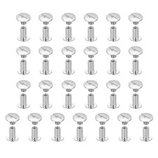 25set Phillips Chicago Screw M5x11mm Binding Post Screw, White