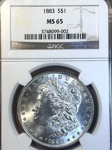 1883 P MORGAN DOLLAR  NGC  MS 65 SUPER GEM BU starting 1/2 price $150