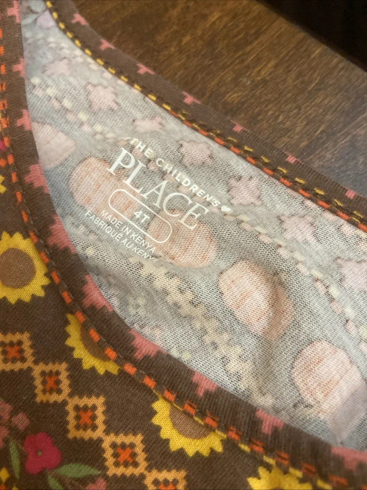 Vestido calabaza girasol The Children’s Place 4T Acción de Gracias Otoño Otoño Foto 2 de 4