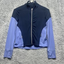 Polo Ralph Lauren Jacket Girls 8/10 Medium Blue Performance Full Zip Pockets