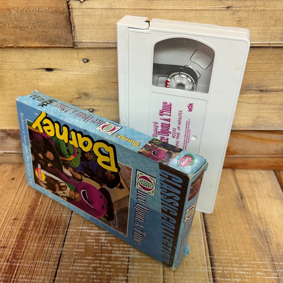 Barney Once Upon A Time VHS Used Classic Collection Kids Family Purple Dino - Image 4 of 4