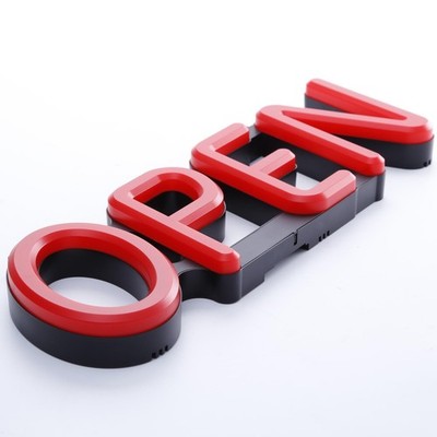 18in RED Opti Neon LED OPEN Sign for Business, Injection Molded, Flash and Sp...