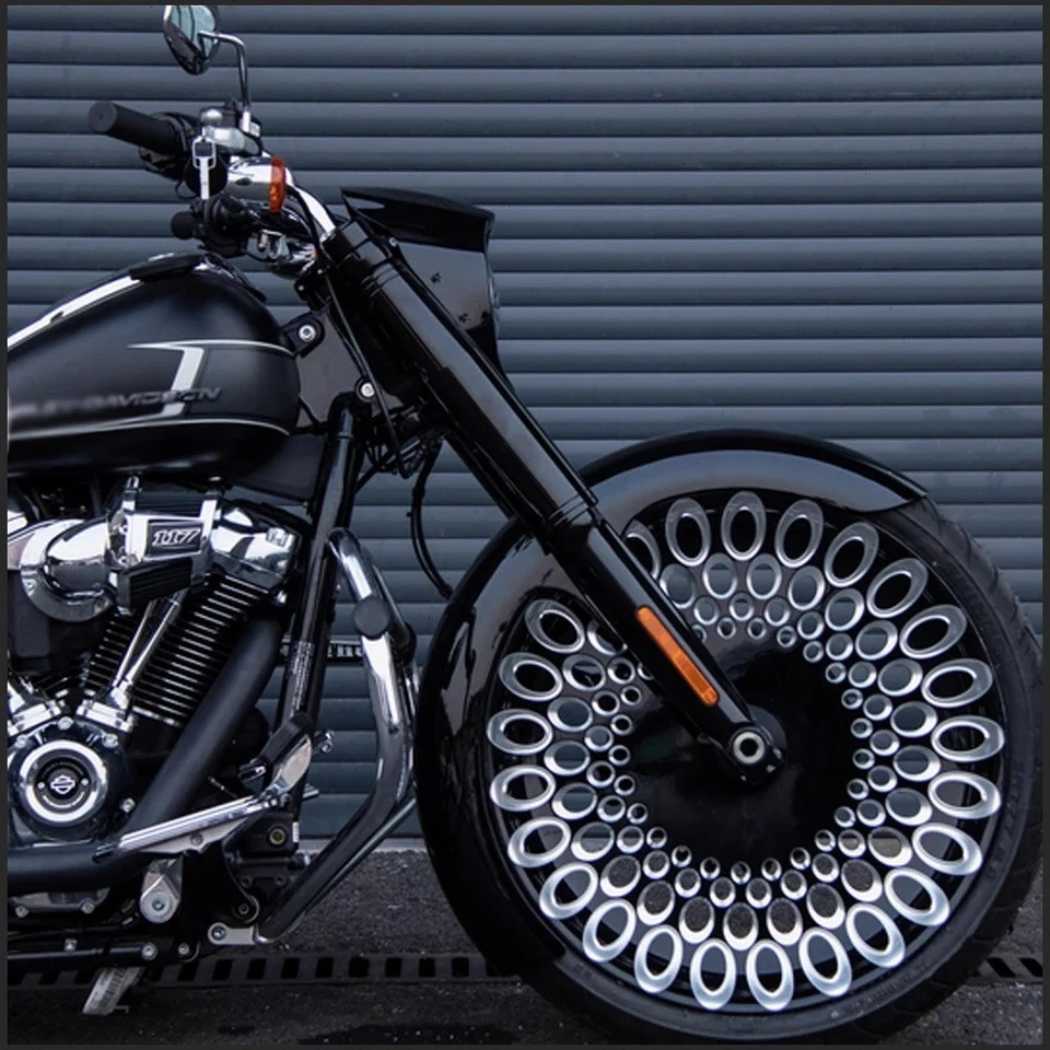 Funda protectora de horquilla cubierta amortiguador de una pieza para Harley Breakout Softail Foto 3 de 4