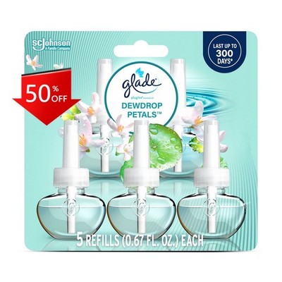 Glade Piso Liquid Air Freshener - Dewdrop Petals - 3.35 fl oz/5ct