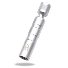 Ruibapa 14 mm Magnetic Spark Plug Socket 360 Degree Swivel Spark Plug Socket ...