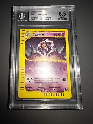 2003 Pokemon Skyridge Holo Starmie BGS 8.5 Mint #H28 Deutsch