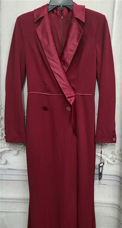 adrianna papell red tuxedo dress Adrianna Papell Long Double-Breasted Stretch Crepe Tuxedo Gown, Matador Red,  20 : Amazon.co.uk: Fashion