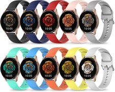 10 Pack Silicone Strap Compatible with Samsung Galaxy Watch 40mm 44mm