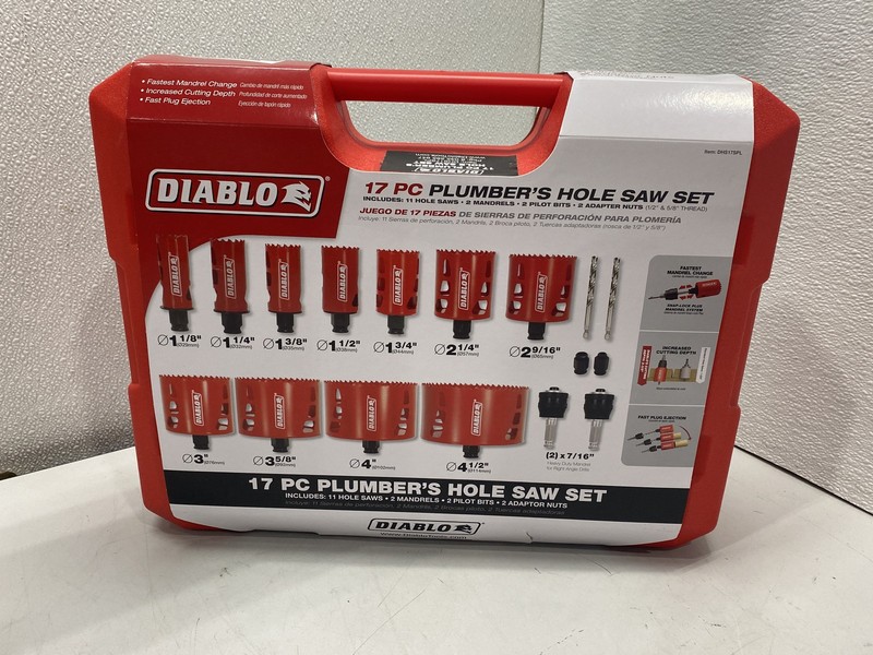 Diablo 17pcs Plumber's Hole Saw Set DHS17SPL