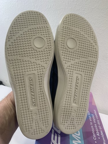 Neu im Karton Skechers Gr. 7W Madison Ave marineblau Leder Slipper Schuhe 24942W NEU - Bild 5 von 14