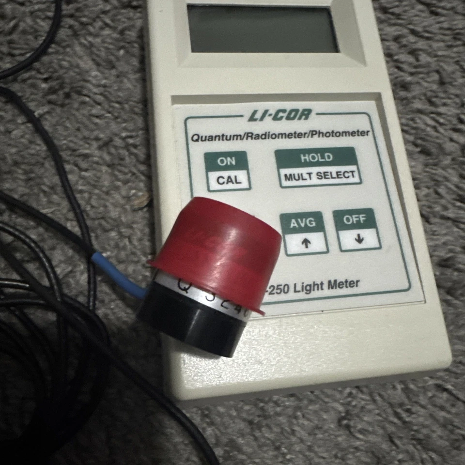 Medidor de luz Li-Cor LI-250A y sensor cuántico LI-190SA Foto 2 de 4