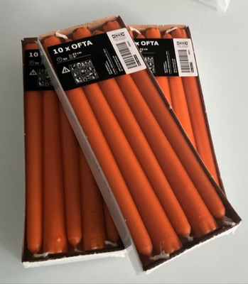 IKEA, Kerzen, OFTA, orangefarben, 3x 10er Pack, neu!