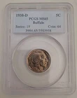 1938-D BUFFALO NICKEL GRADED PCGS MS65