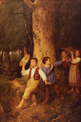 508062 The Squirrel Hunt Albert Anker A4 Photo Print