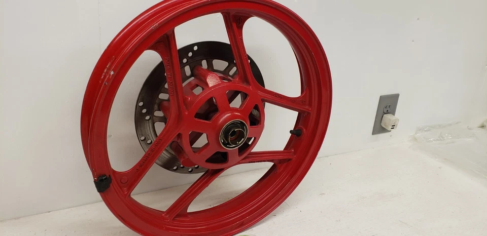 1988-2007 Kawasaki Ninja 250R Front Wheel Red #41073-1365-x4 Front Rim - Image 3 of 4