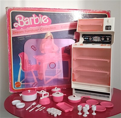 BARBIE 1982 Mattel Dream Furnitures Dining Center cucina playset