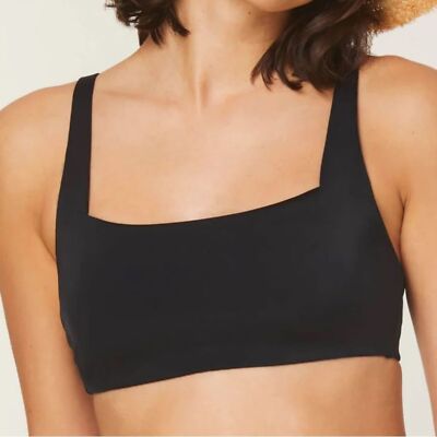 Andie The Rye Bikini Top Swimsuit Black size M NWT