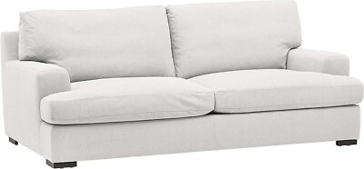 Lauren Genuine Leather Down-Filled Oversized, Sofa Couch 89'' W, Dark Brown