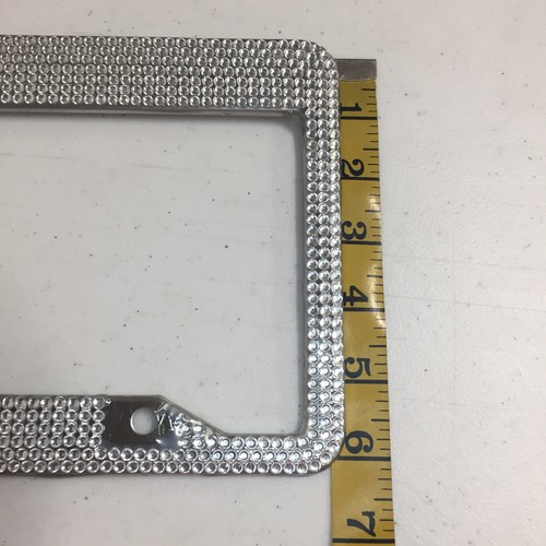 Clear Crystal Rhinestones License Plate Frame 7 rows - Picture 4 of 4