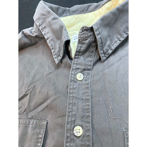 Carhartt shirt Men’s Large Brown Plain Loose Fit polo Pocket collared button up - Picture 5 of 6