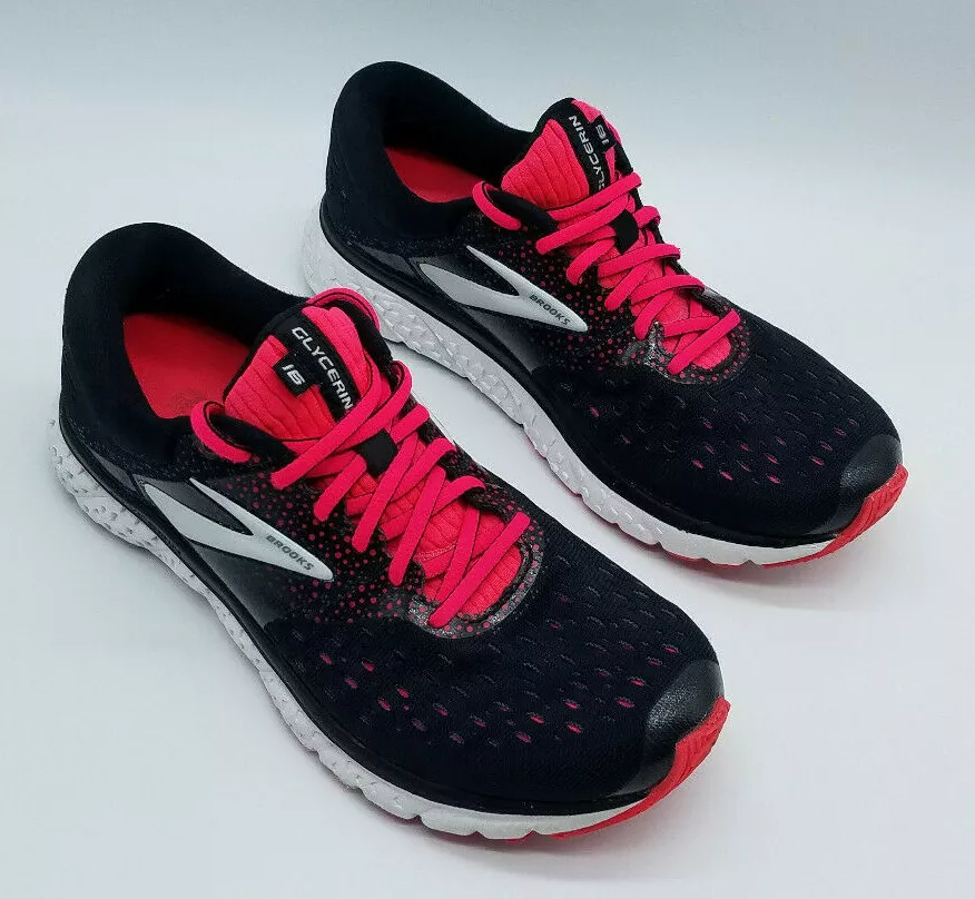 Chaussures de course femme Brooks Glycerin 16 taille 9 B moyenne noir rose