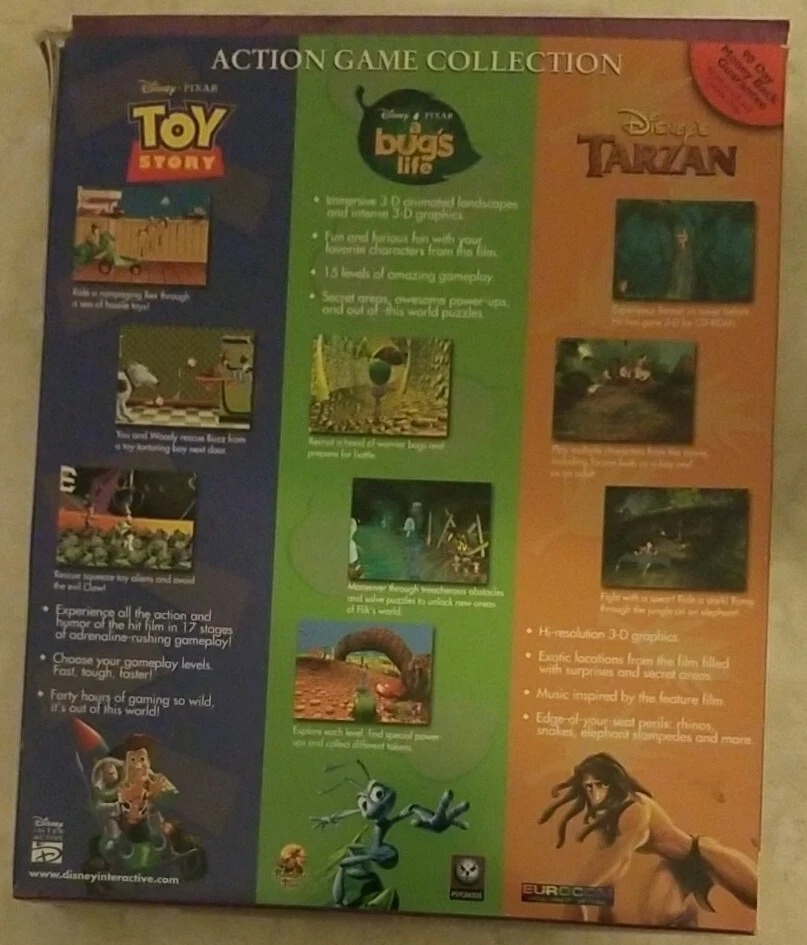 Disney Classic Action Collection of 3 PC Computer Video Games; CD ROM