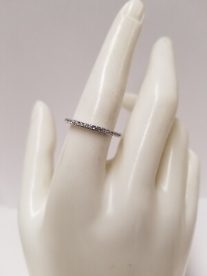 Alder Jewellers ''Saphirs Élégants'' Simulated Diamond Sterling Silver Ring SZ 8.5