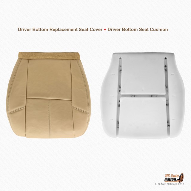 2007 2008 2009 2010 GMC Sierra Driver Bottom Leather Seat CoverFoam Cushion TAN eBay
