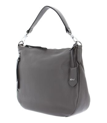 Abro Schultertasche Abro Tasche Grau Abro Leather Adria Hobo Bag