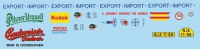 Missing logos decal set for TATRA 815 GTC Around the World 1:43 Scale