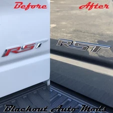 Gloss Black RST Tailgate Emblem Letter Decals For 2019+ Chevrolet Silverado 1500