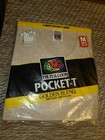NEW VINTAGE 1998 TAN GOLDEN BLEND FRUIT OF THE LOOM MENS POCKET T-SHIRT M (V)