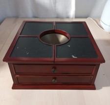 The Bombay Company Wooden Valet Box with Tray, Convertible Top  Drawer 2004 