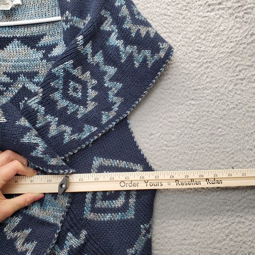 John Paul Richard Cardigan Sweater Womens Large Aztec Open Front Shawl Collar - Picture 6 of 8