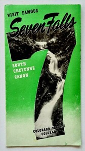 1940s Seven Falls Colorado Springs Vintage Travel Brochure South Cheyenne Canyon