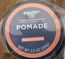 3 pack (3) Equate Men Pomade, Medium Hold, 3.8 Oz..+