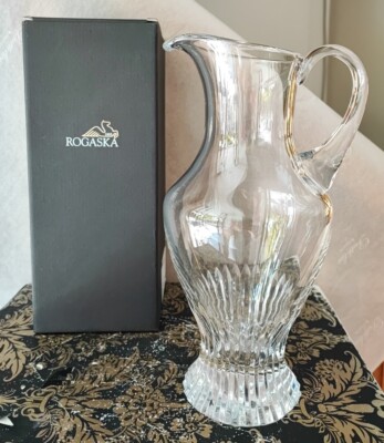 Rogaska ''St. Denise'' Krug 1,2L. Kristall geschnitzt mit Griff