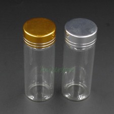 2pcs 40ml 80mm x 30mm  Empty Clear Glass Bottle Display Storage Vials