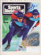 Bonnie Blair autographed Sports Illustrated Magazine (1994 Winter Olympics) COA