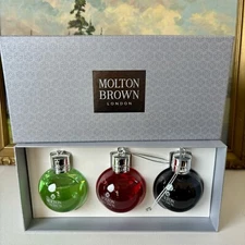 Molton Brown London Festive Bauble 3 Piece Body Wash & Hand Ornament Gift Set
