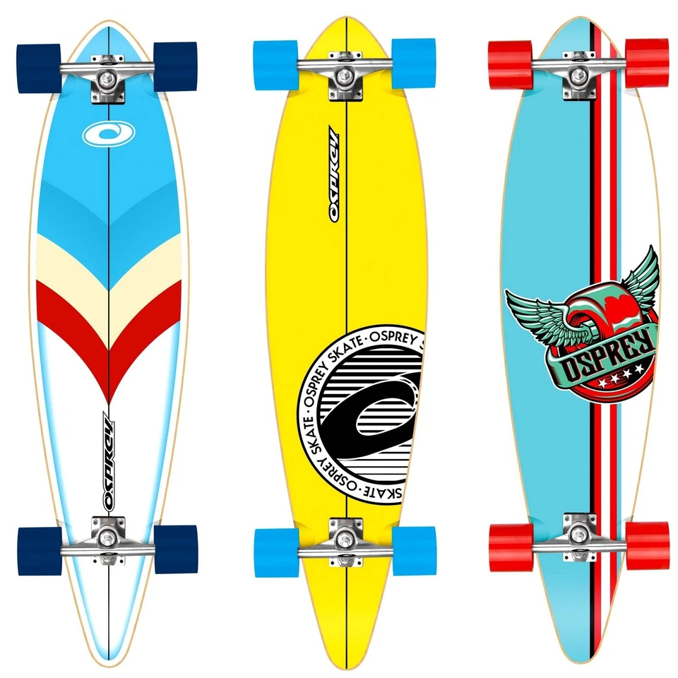 Original Longboard Osprey Griffin Arrow oder Stripe Skateboard Neu