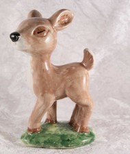 Studio pottery deer fawn  ornament ceramic 5.5 inches tall  british wildlife