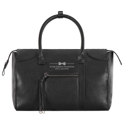Reisetasche schwarz Leder Wochenendtasche Outdoor Seesack Reise Fitness Rindsleder Tasche