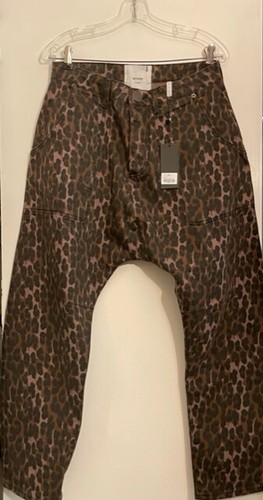 Rich Bronze Leopard Cotton Harem Jeans 