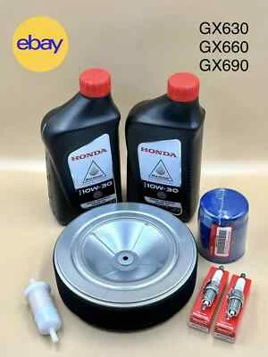 KINDZA Maintenance Tune Up KIT For Honda GX630 GX660 GX690 Air Oil Fuel Filter Spark Pl