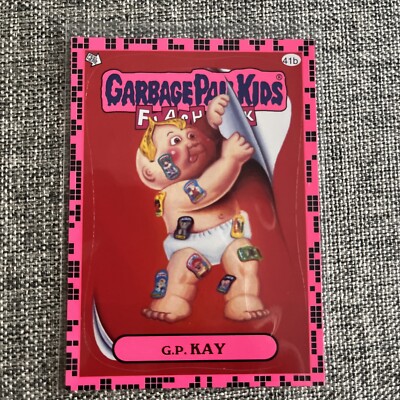 2011 Topps Garbage Pail Kids Flashback 2 G.P. KAY Pink Parallel Sticker 41B